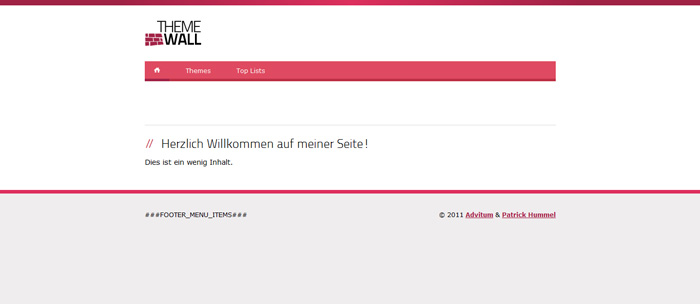 Hauptmenü Das Hauptmenü funktioniert wie gewünscht